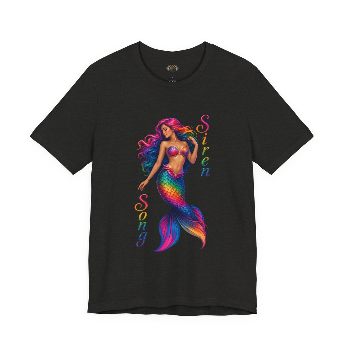 Rainbow Mermaid Siren Song Tee | Colorful Mermaid Illustration T-Shirt