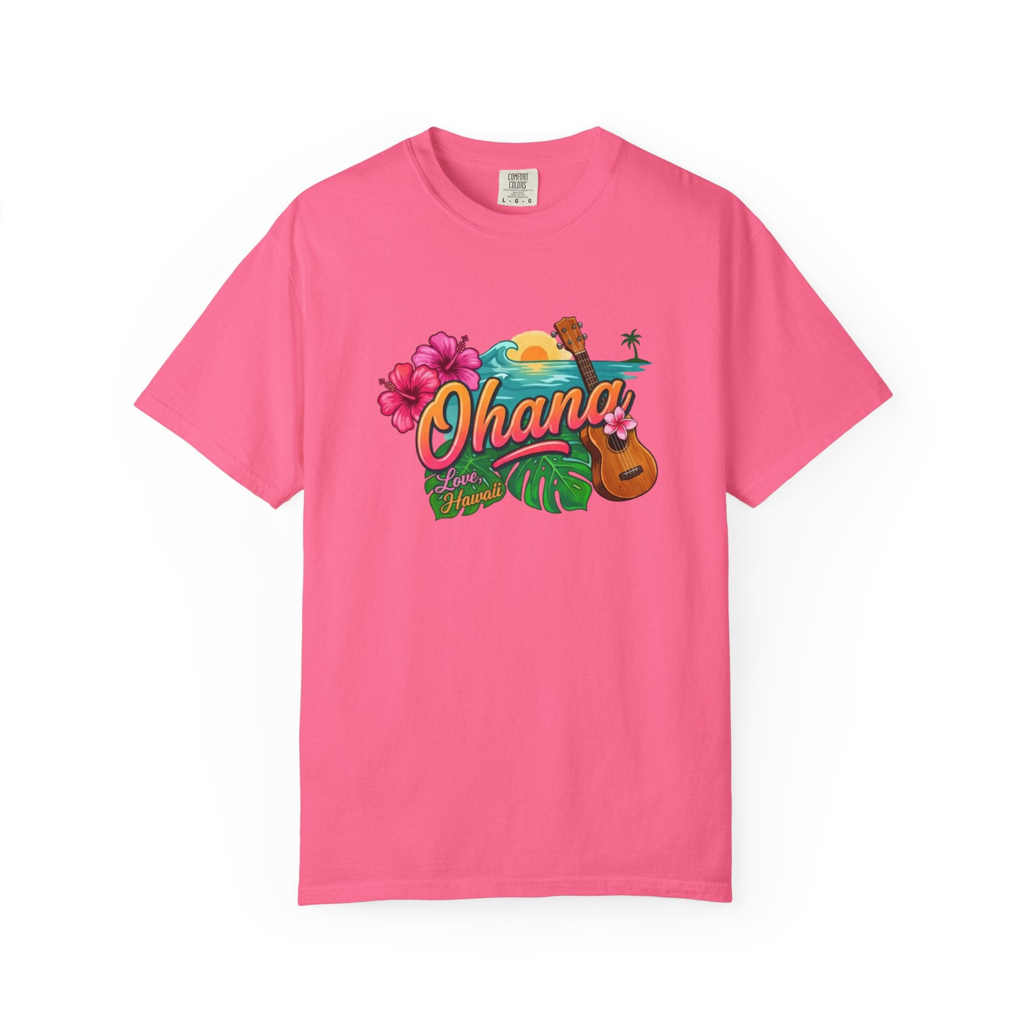 Ohana Tropical Sunset Tee-Love, Hawaii Collection