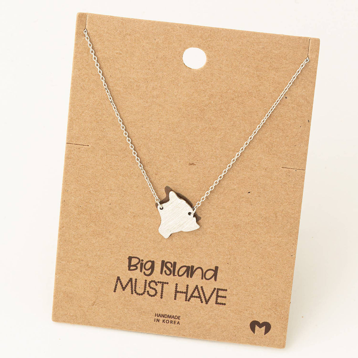 Big Island Hawaii Pendant Necklace: Gold