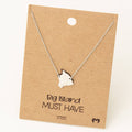 Big Island Hawaii Pendant Necklace: Silver
