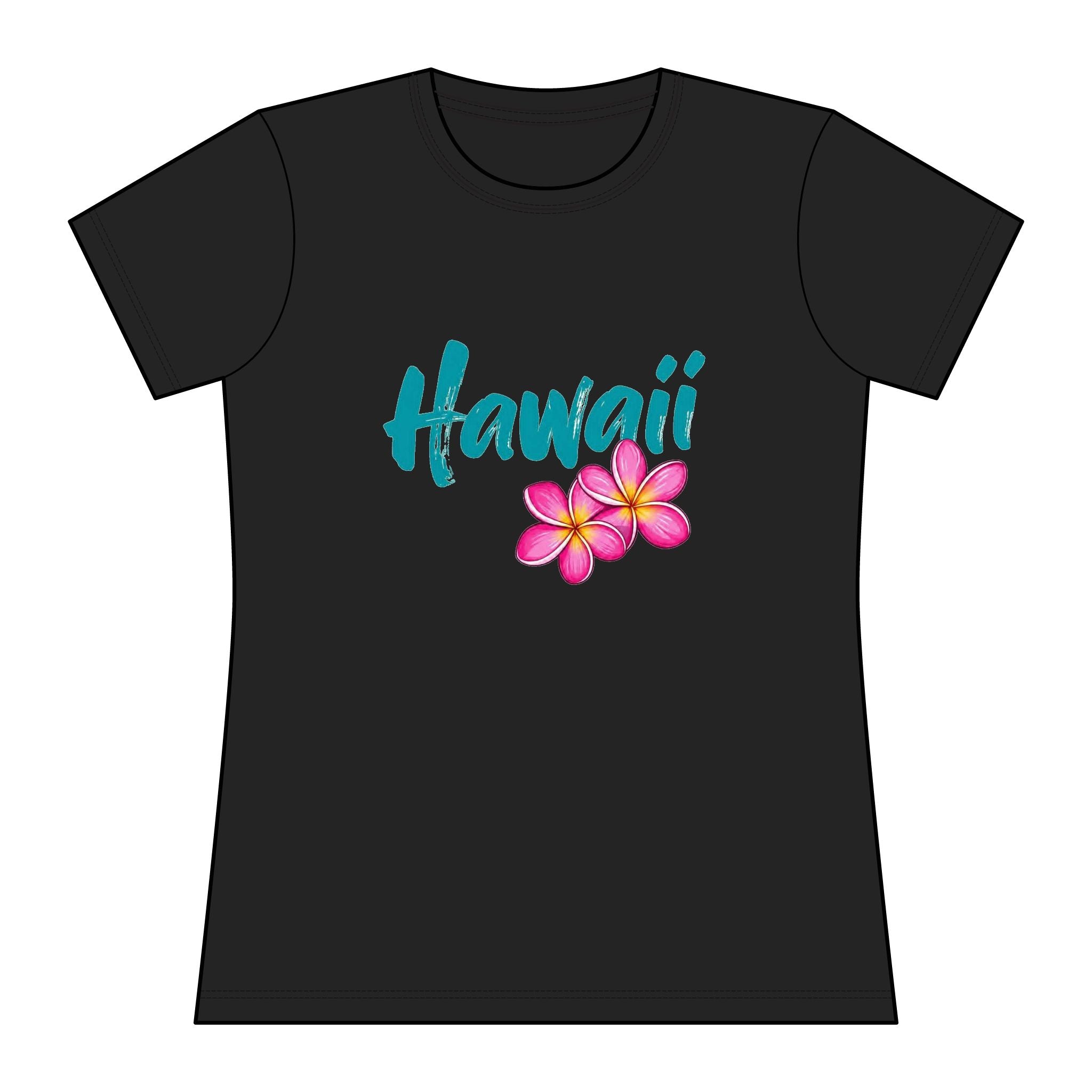 Hawaii Floral Rash guard Tee – Women's Beach Swim Shirt with Plumeria-Love, Hawaii Swim Collection