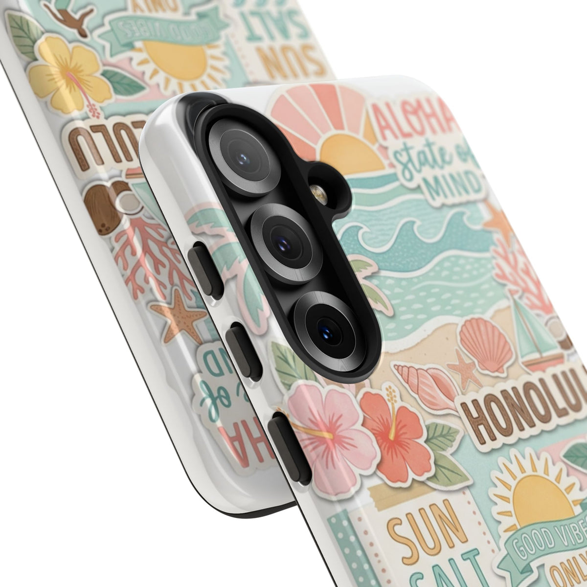 Hawaii Beach Collage Phone Case | Tropical Honolulu Floral Paradise