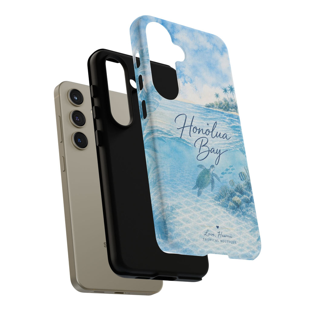 Honolua Bay Hawaii Tough Case | Sea Turtle Ocean Art | Tropical Watercolor Phone Cover
