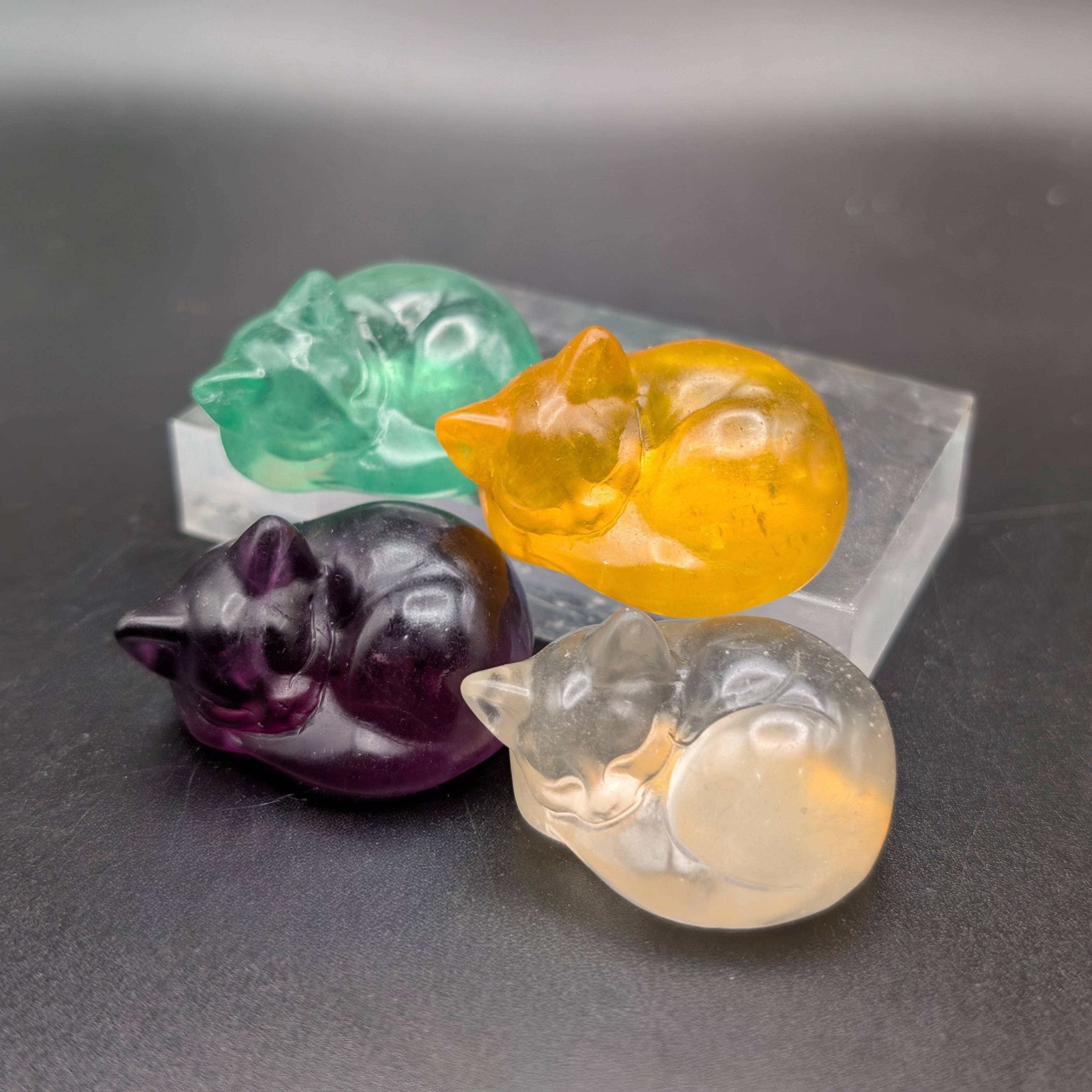 Makai Green Fluorite Sleeping Cats