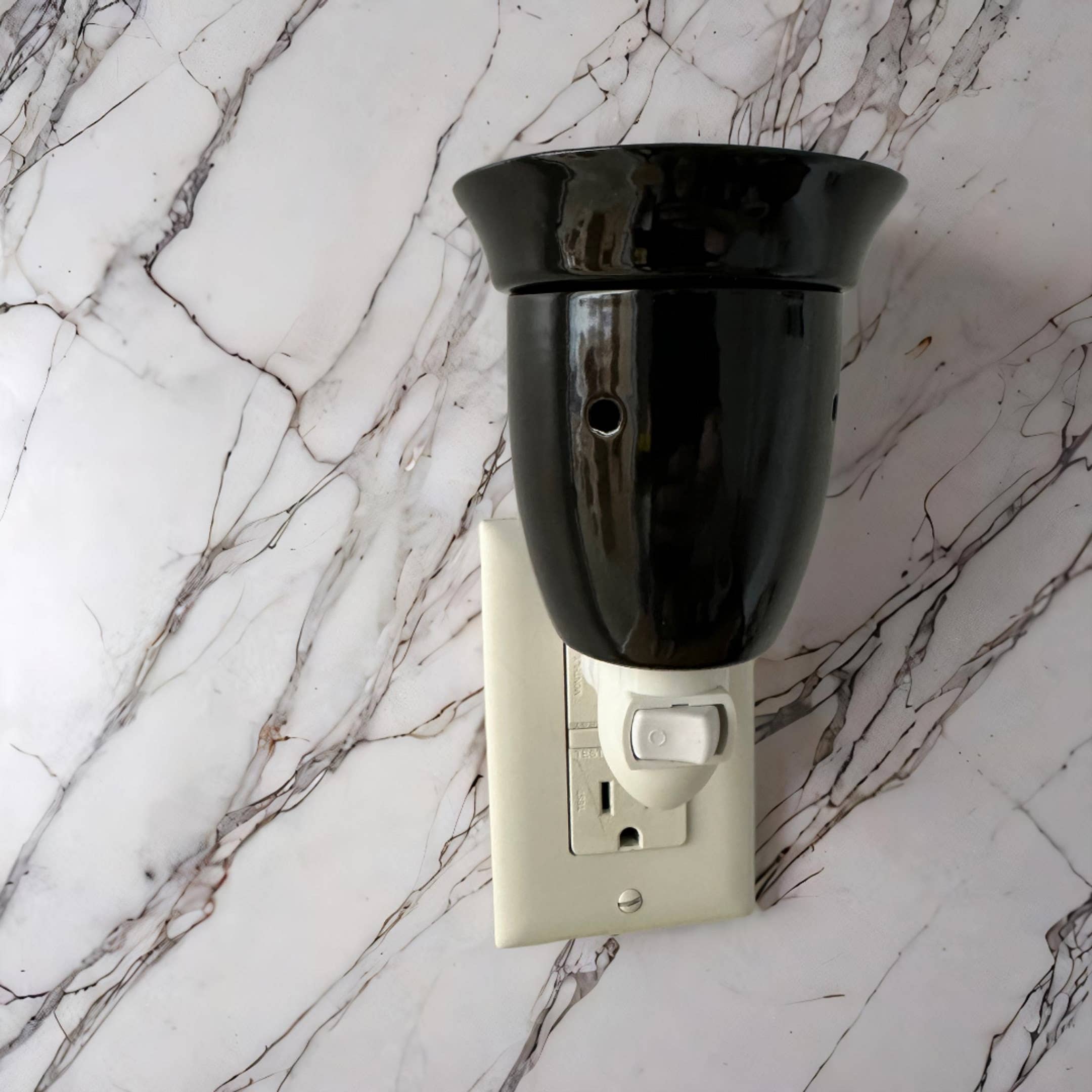 Electric Wall Plug-In Ceramic, Bulb Wax Warmer - Black