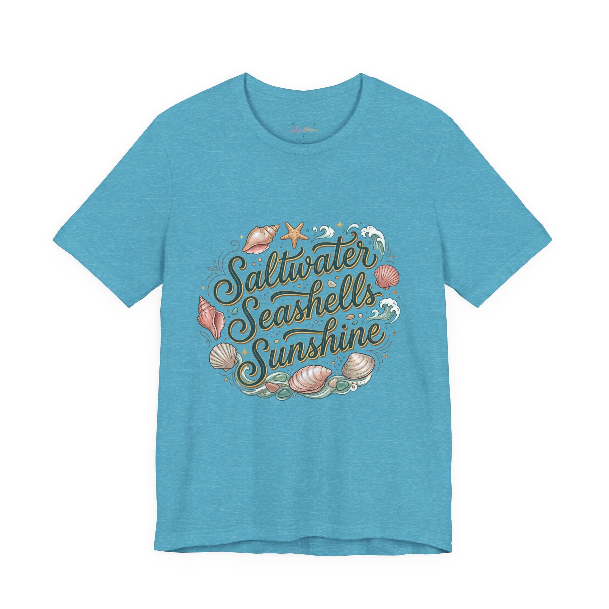 Saltwater Seashells Sunshine T-Shirt — Beachy Coastal Graphic Tee