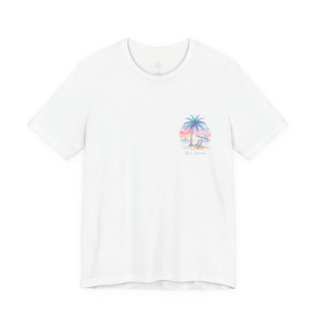 T-Shirt — Lanikai Hawaii Pastel Beach Palm Graphic Tee