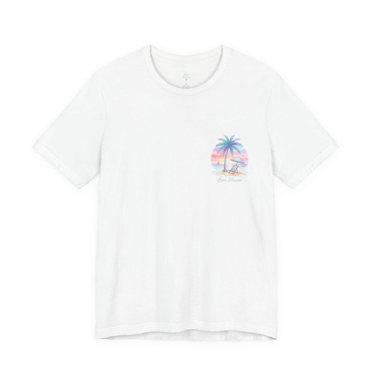 T-Shirt — Lanikai Hawaii Pastel Beach Palm Graphic Tee