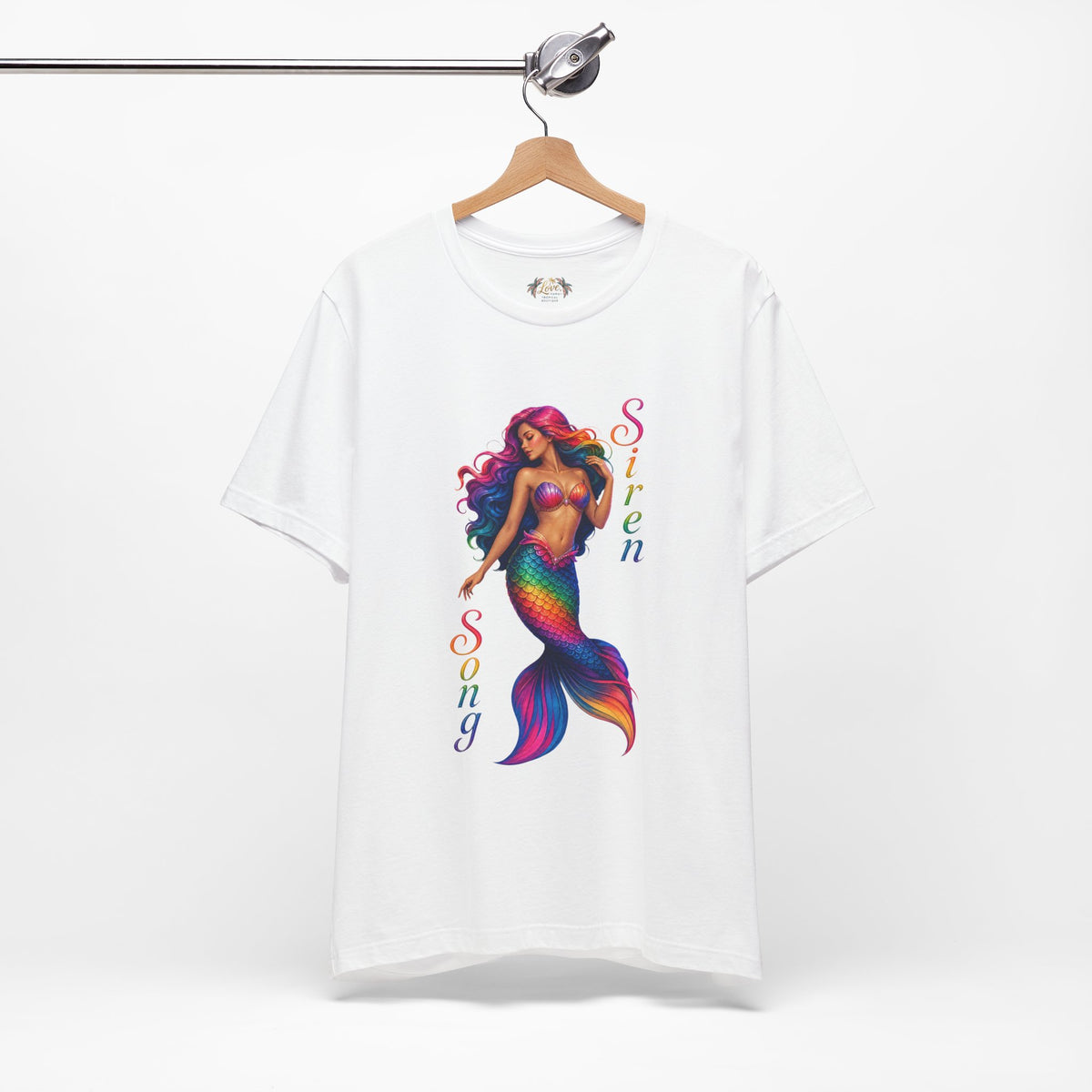 Rainbow Mermaid Siren Song Tee | Colorful Mermaid Illustration T-Shirt