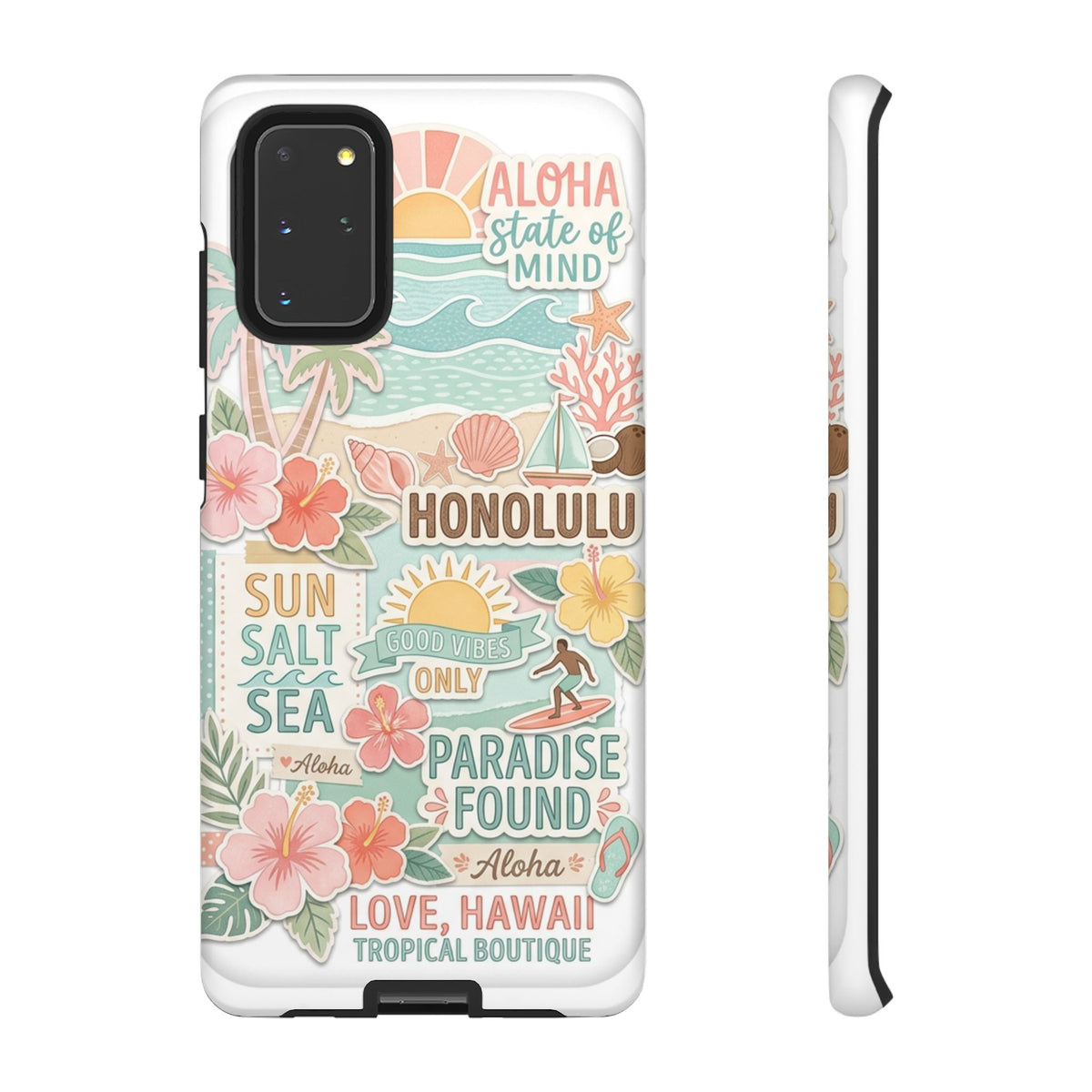 Hawaii Beach Collage Phone Case | Tropical Honolulu Floral Paradise