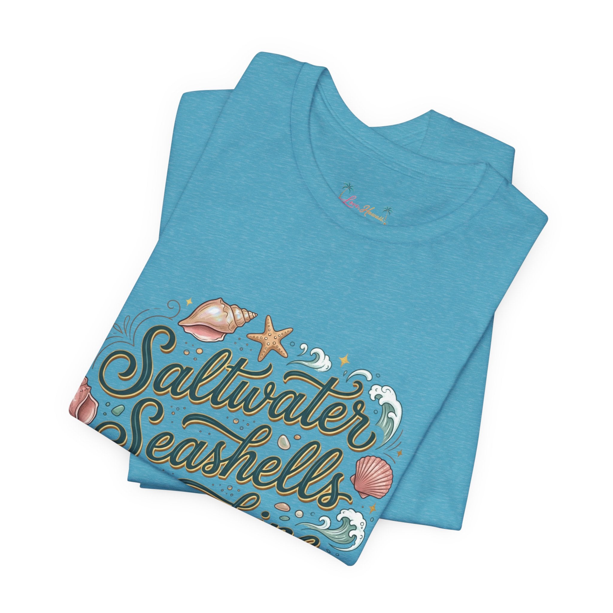 Saltwater Seashells Sunshine T-Shirt — Beachy Coastal Graphic Tee