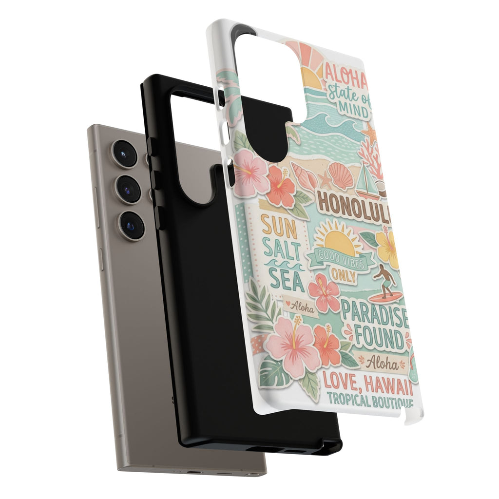 Hawaii Beach Collage Phone Case | Tropical Honolulu Floral Paradise