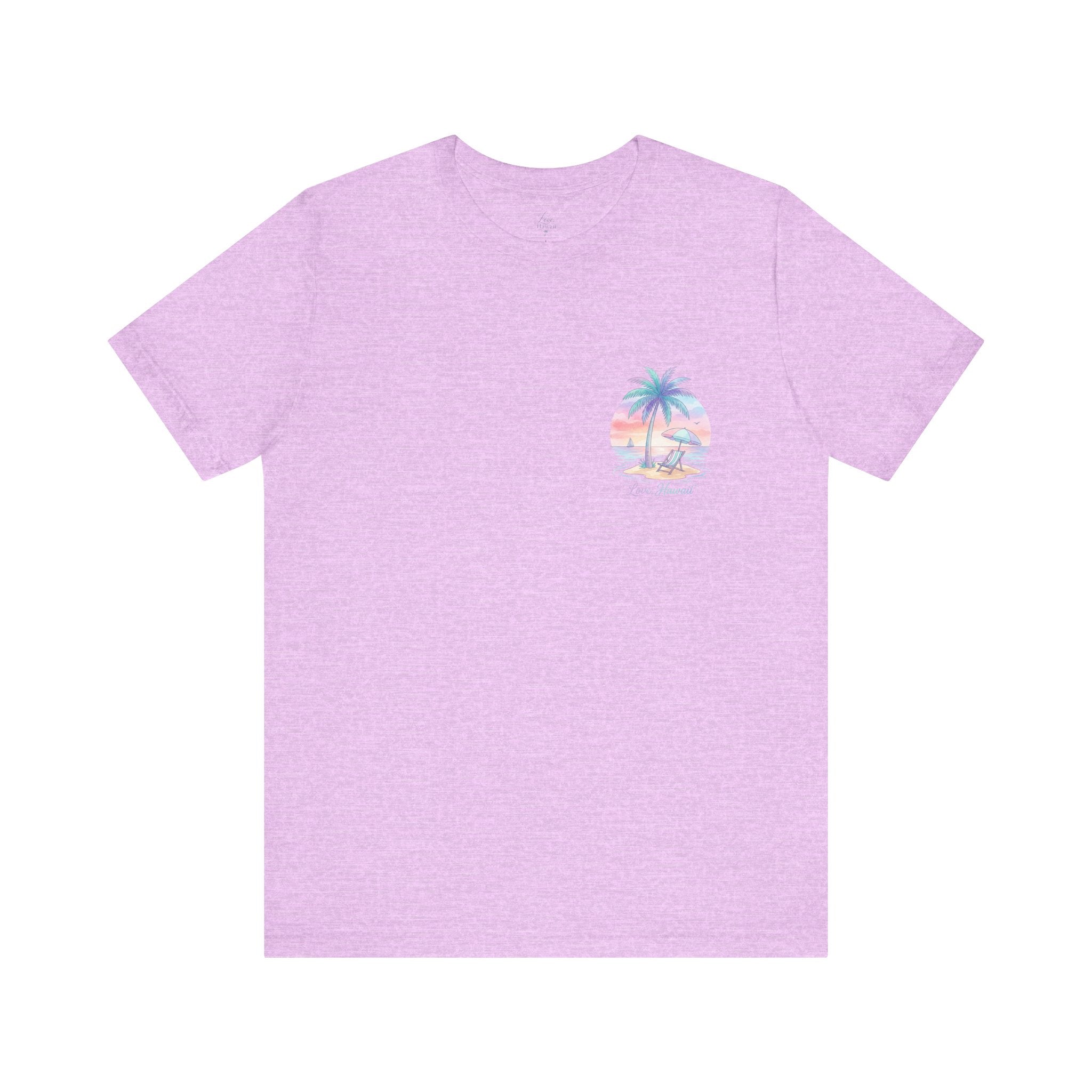 T-Shirt — Lanikai Hawaii Pastel Beach Palm Graphic Tee