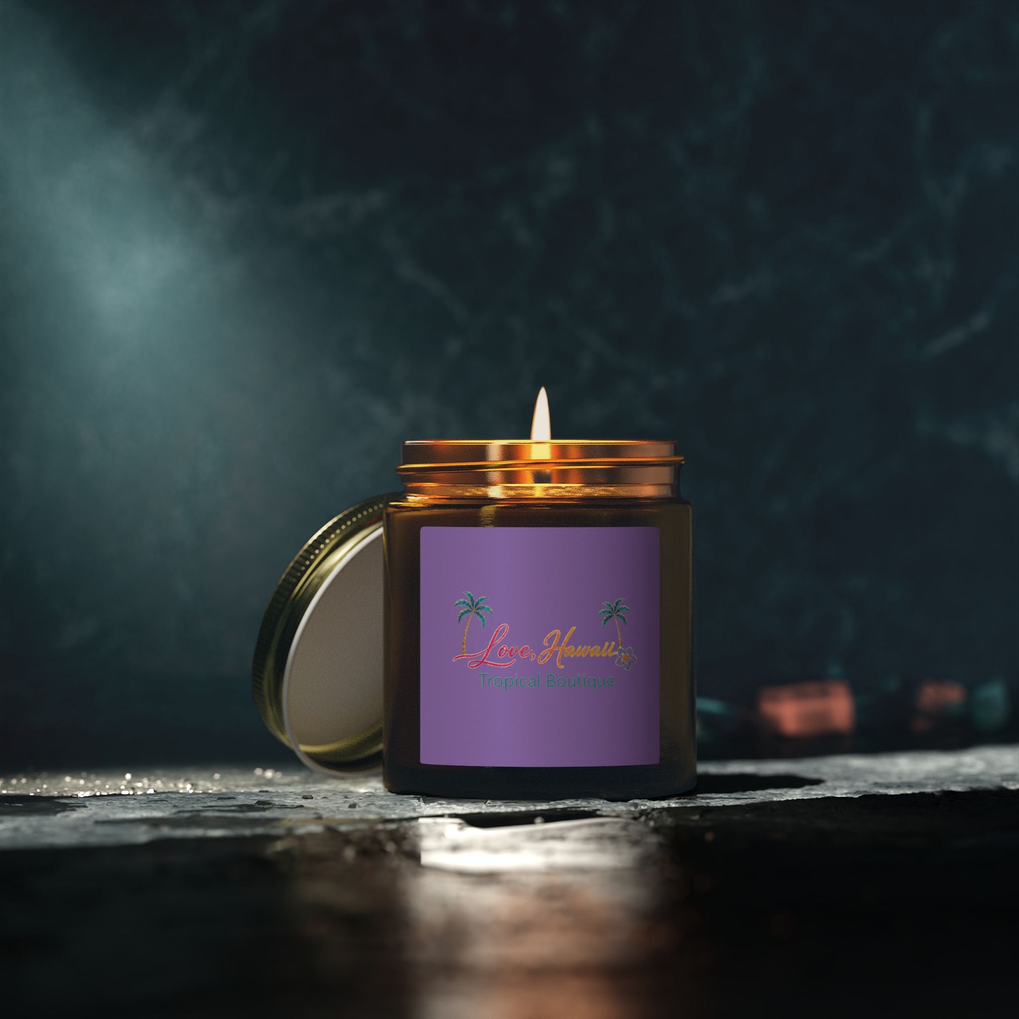 Coconut Apricot Scented Candle — Tropical Boutique Soy Jar (4oz or 9oz)