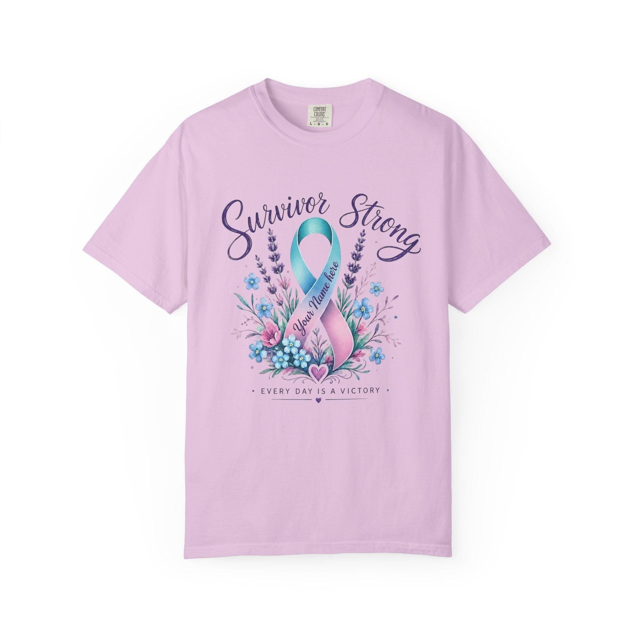Survivor Strong Ribbon T-Shirt — Thyroid & Awareness Support Tee