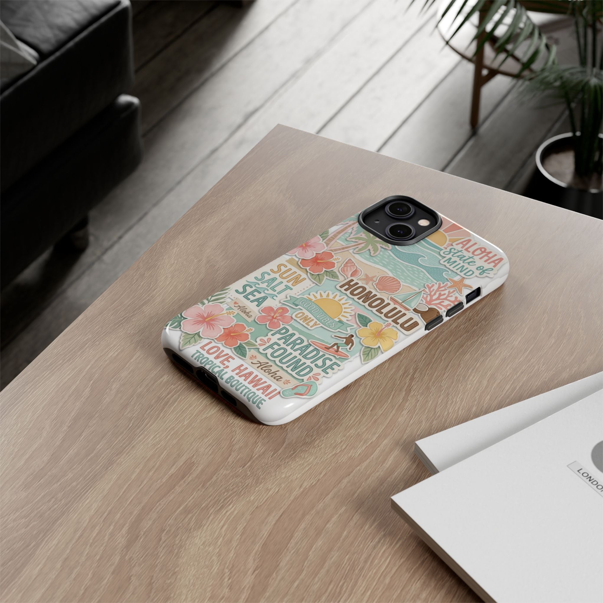 Hawaii Beach Collage Phone Case | Tropical Honolulu Floral Paradise