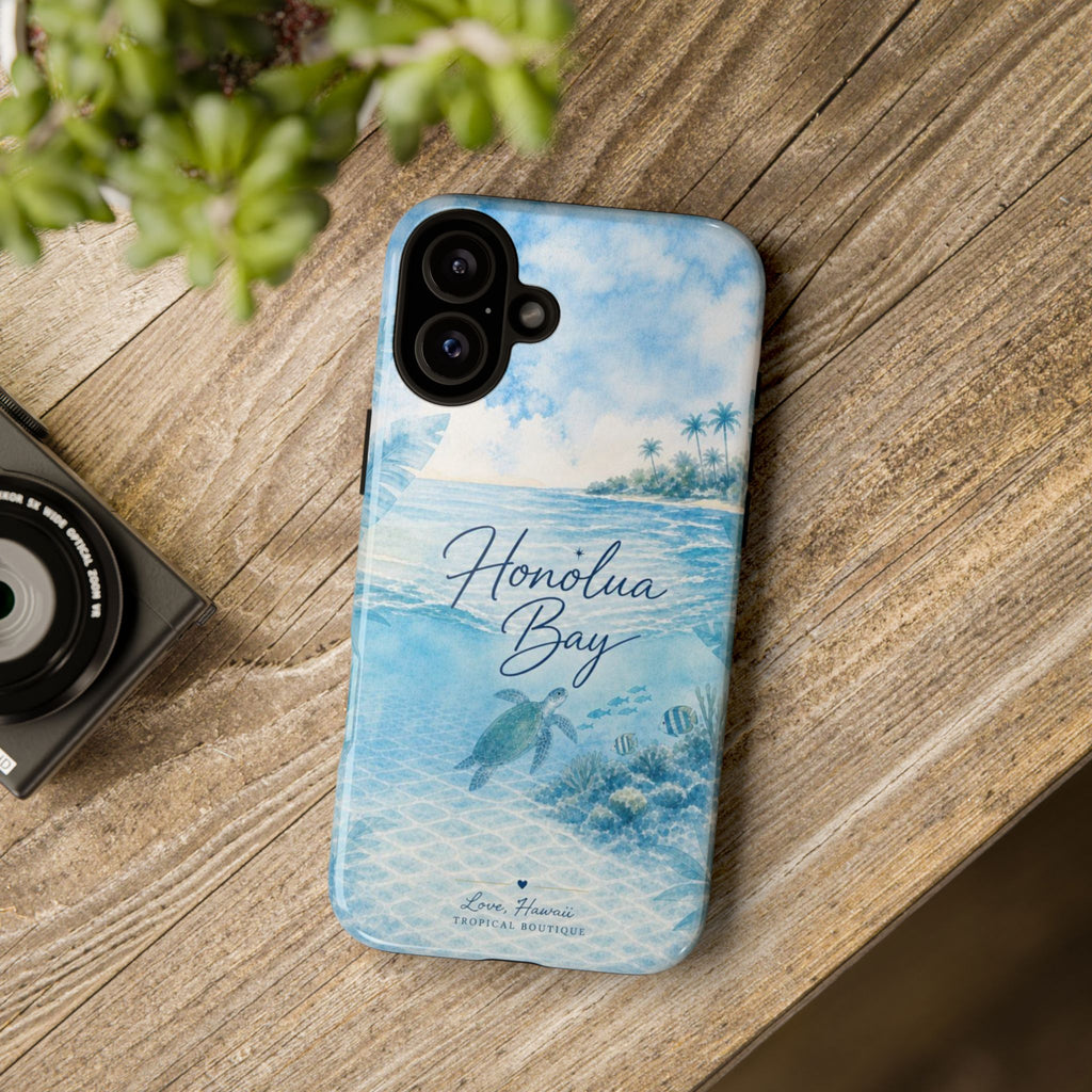 Honolua Bay Hawaii Tough Case | Sea Turtle Ocean Art | Tropical Watercolor Phone Cover