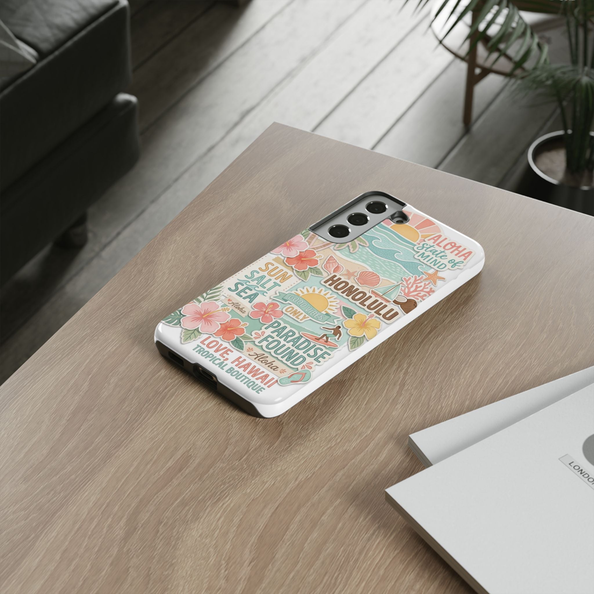 Hawaii Beach Collage Phone Case | Tropical Honolulu Floral Paradise