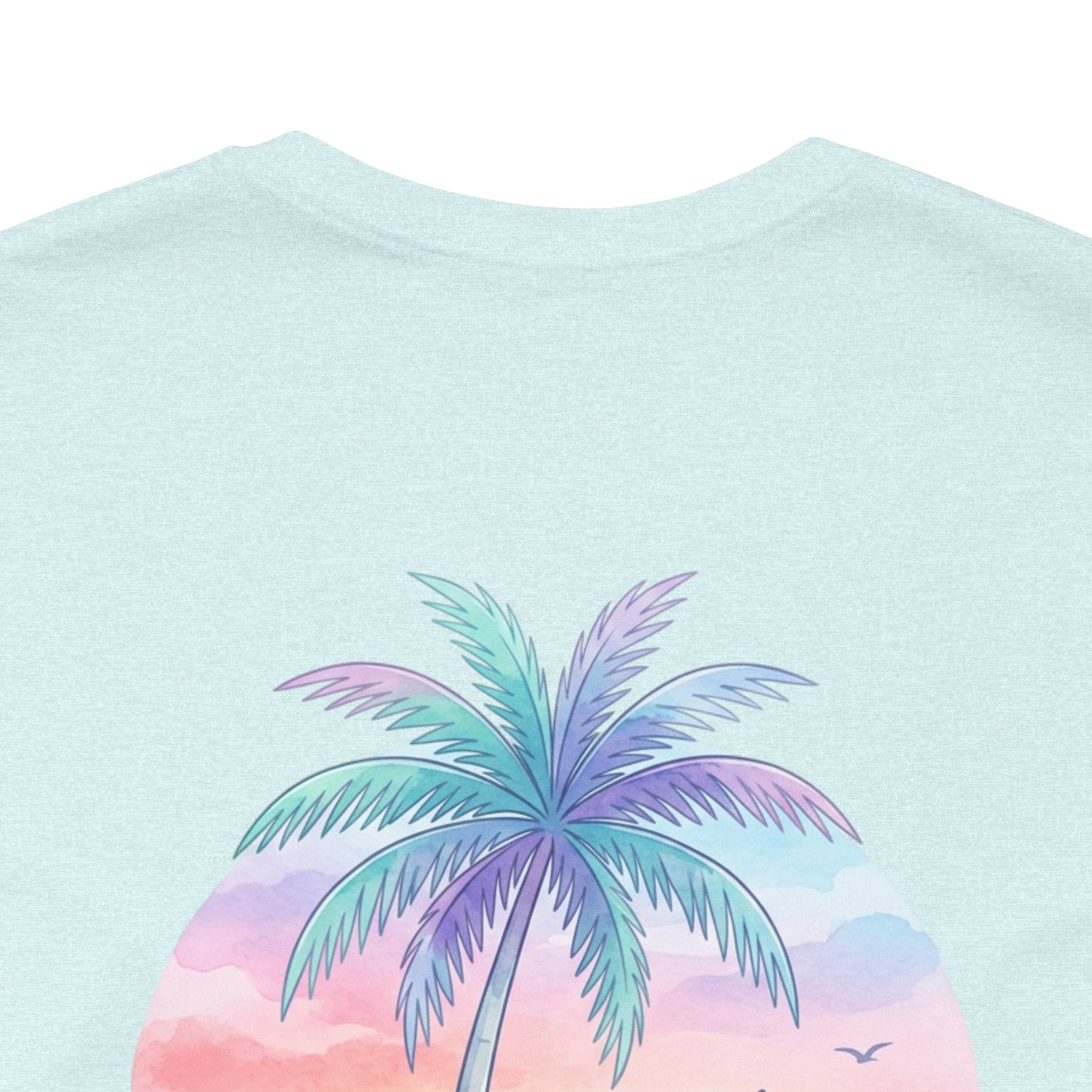 T-Shirt — Lanikai Hawaii Pastel Beach Palm Graphic Tee