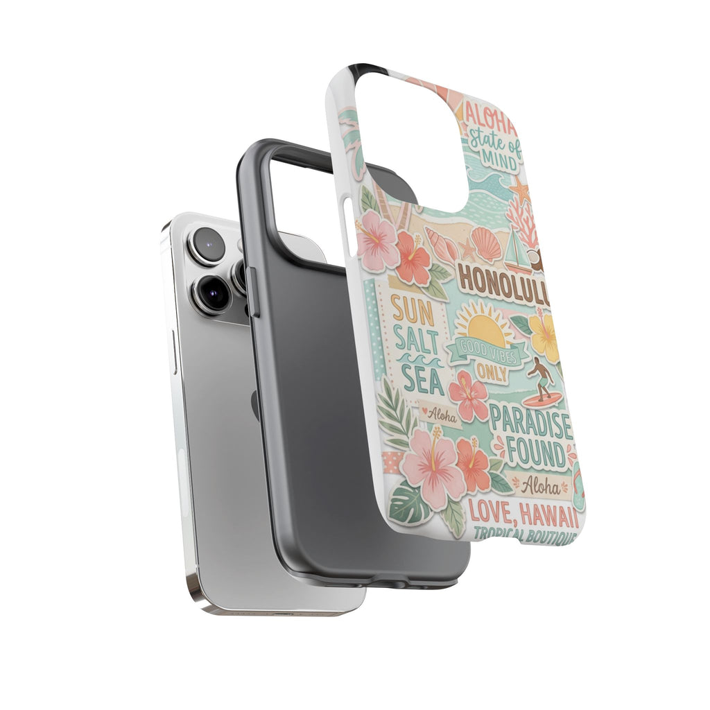 Hawaii Beach Collage Phone Case | Tropical Honolulu Floral Paradise
