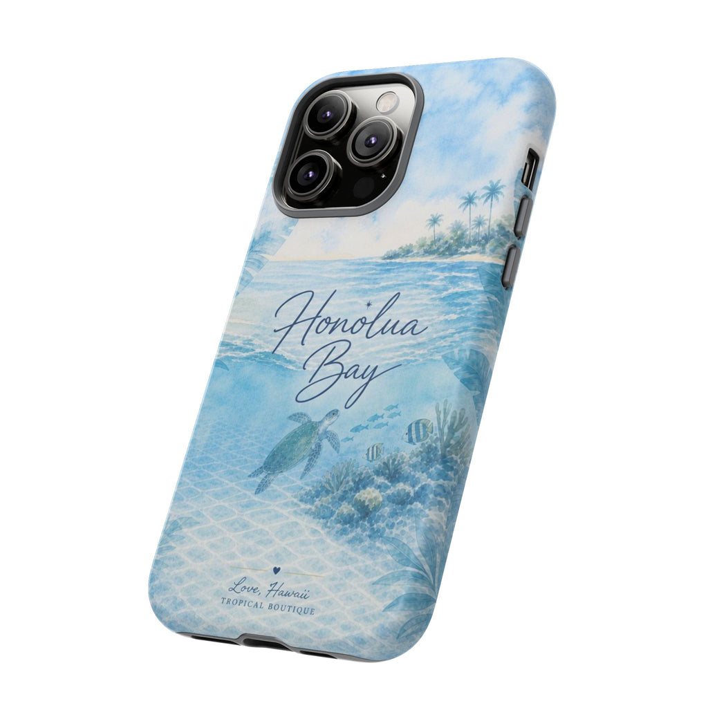 Honolua Bay Hawaii Tough Case | Sea Turtle Ocean Art | Tropical Watercolor Phone Cover