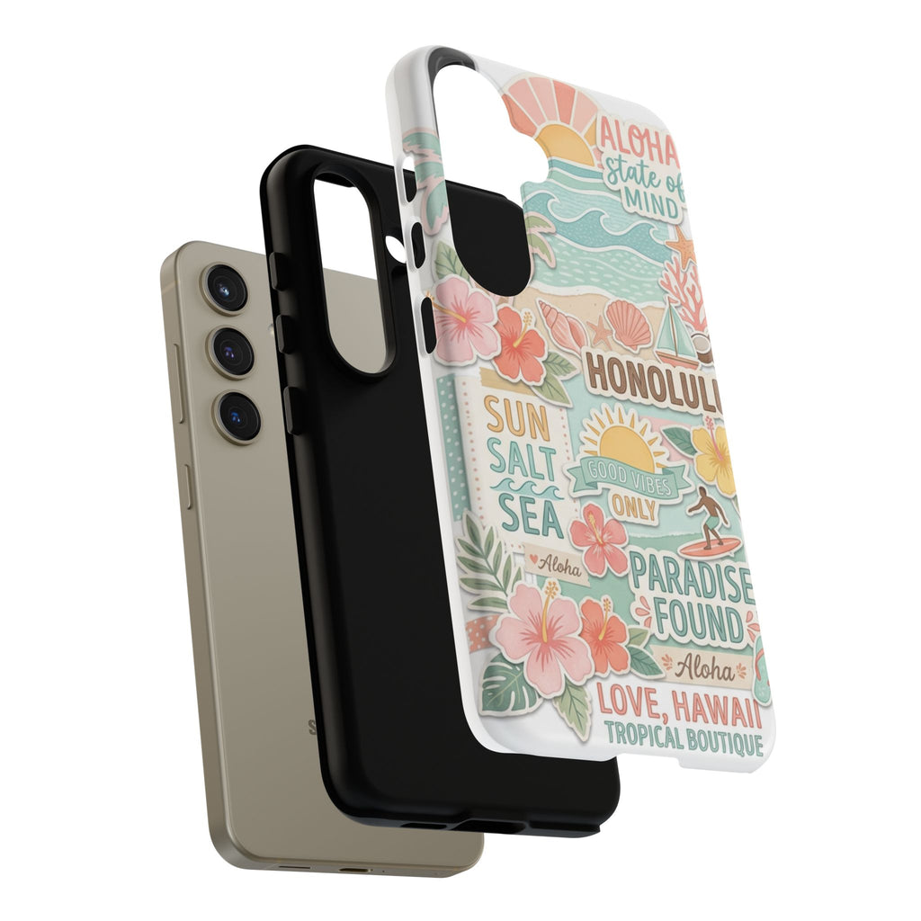 Hawaii Beach Collage Phone Case | Tropical Honolulu Floral Paradise