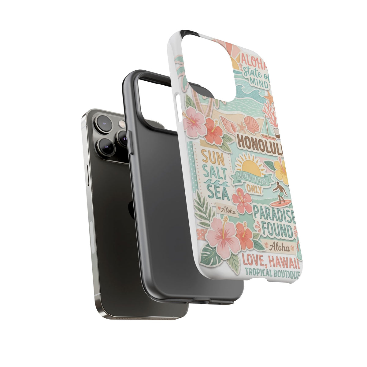 Hawaii Beach Collage Phone Case | Tropical Honolulu Floral Paradise
