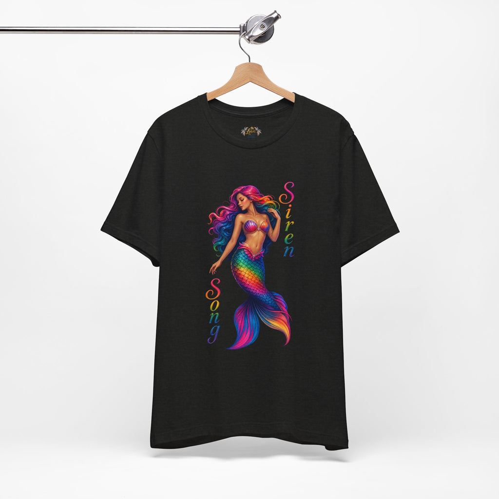 Rainbow Mermaid Siren Song Tee | Colorful Mermaid Illustration T-Shirt