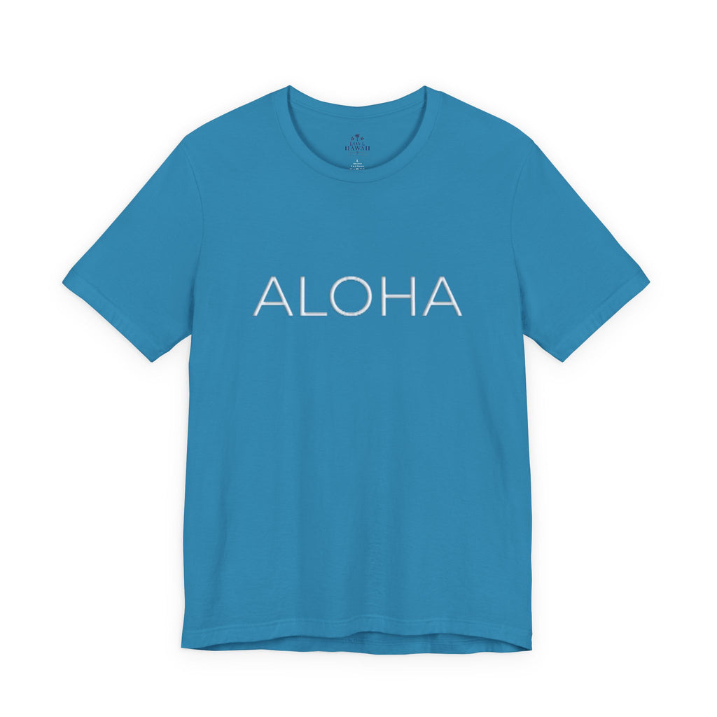 Aloha Minimalist Puff Print Tee | Tropical Vacation T-Shirt