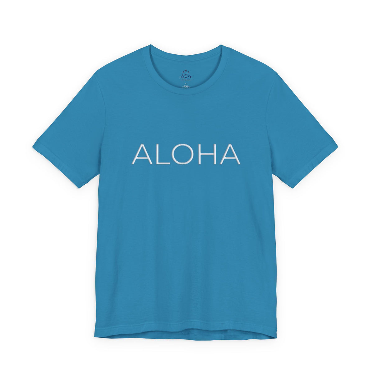 Aloha Minimalist Puff Print Tee | Tropical Vacation T-Shirt