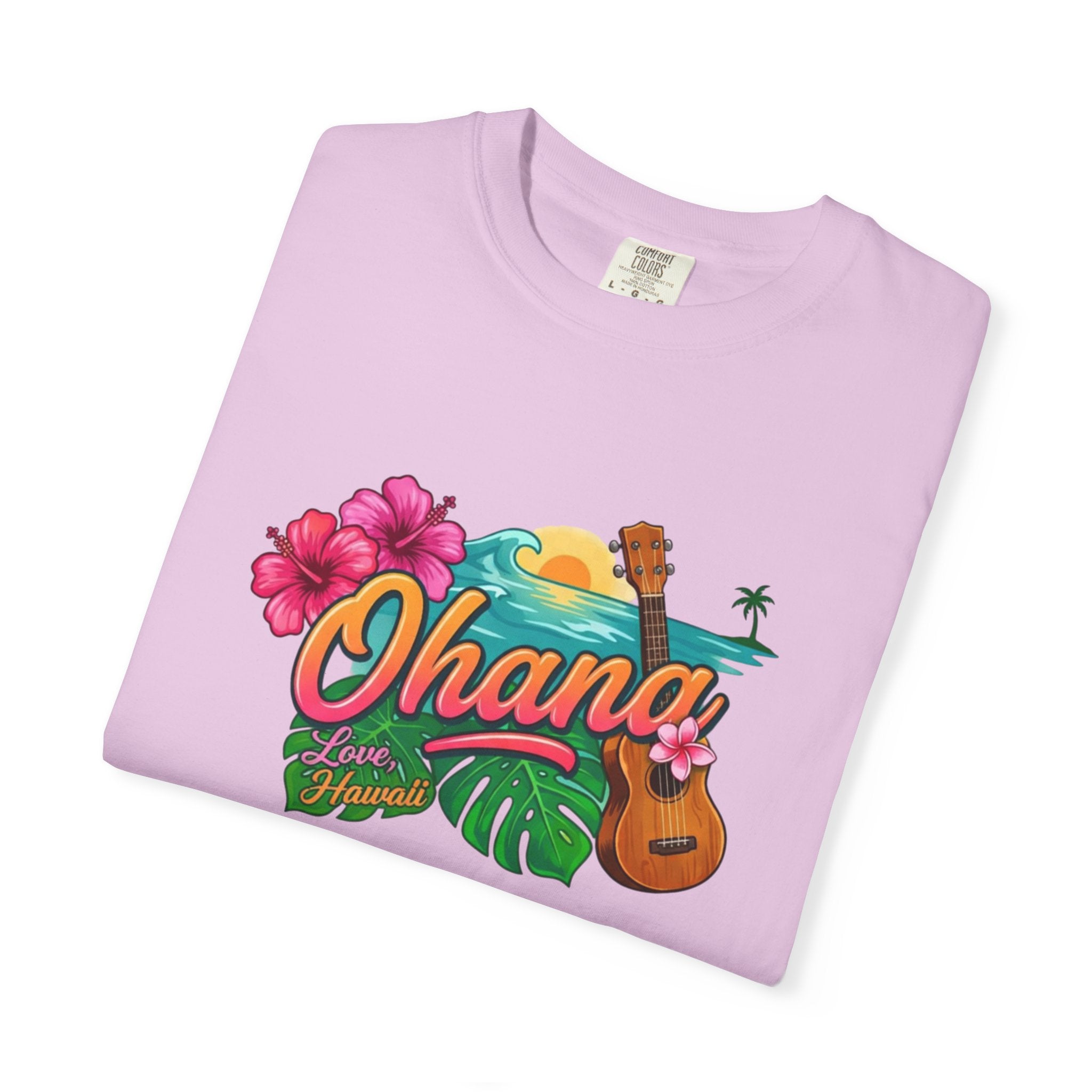Ohana Tropical Sunset Tee-Love, Hawaii Collection