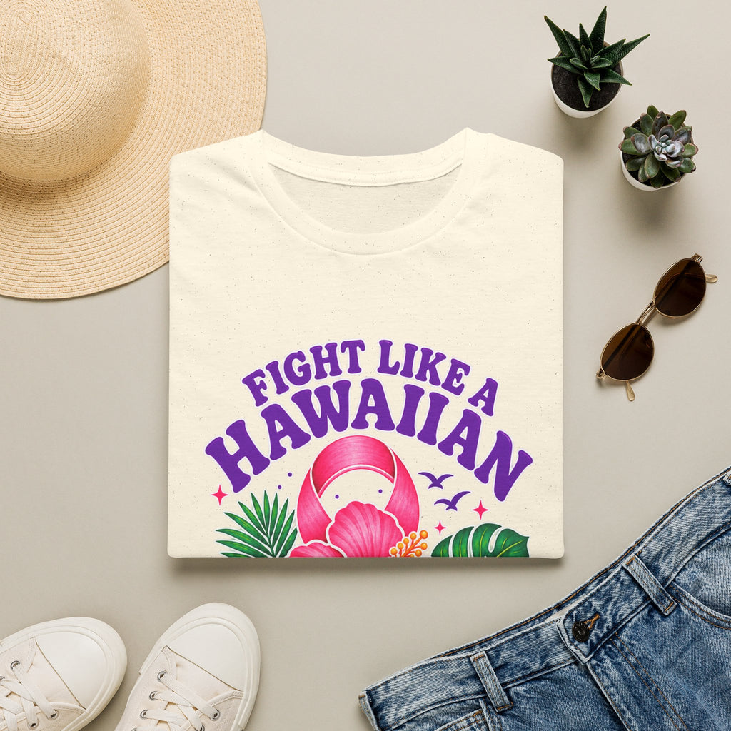 Fight Like a Hawaiian T-Shirt – Floral Breast Cancer Awareness Tee (Together We Bloom)