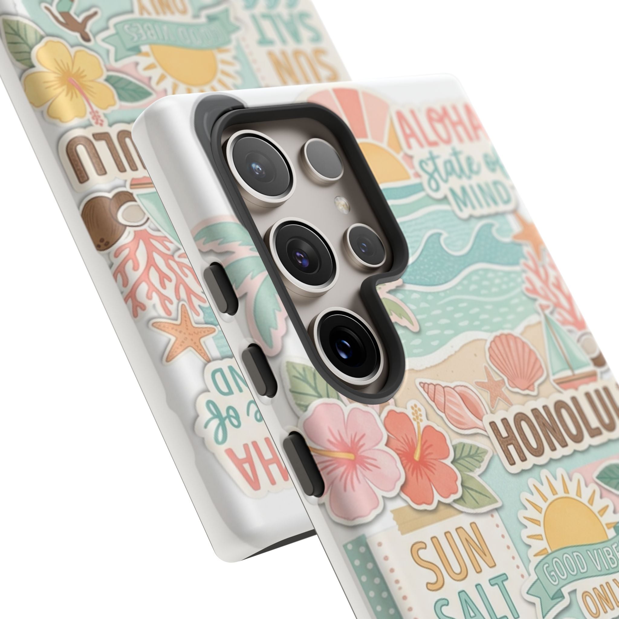 Hawaii Beach Collage Phone Case | Tropical Honolulu Floral Paradise