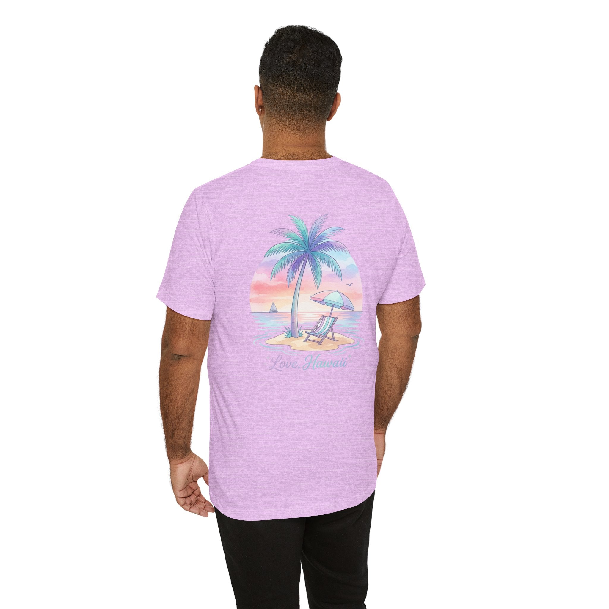 T-Shirt — Lanikai Hawaii Pastel Beach Palm Graphic Tee