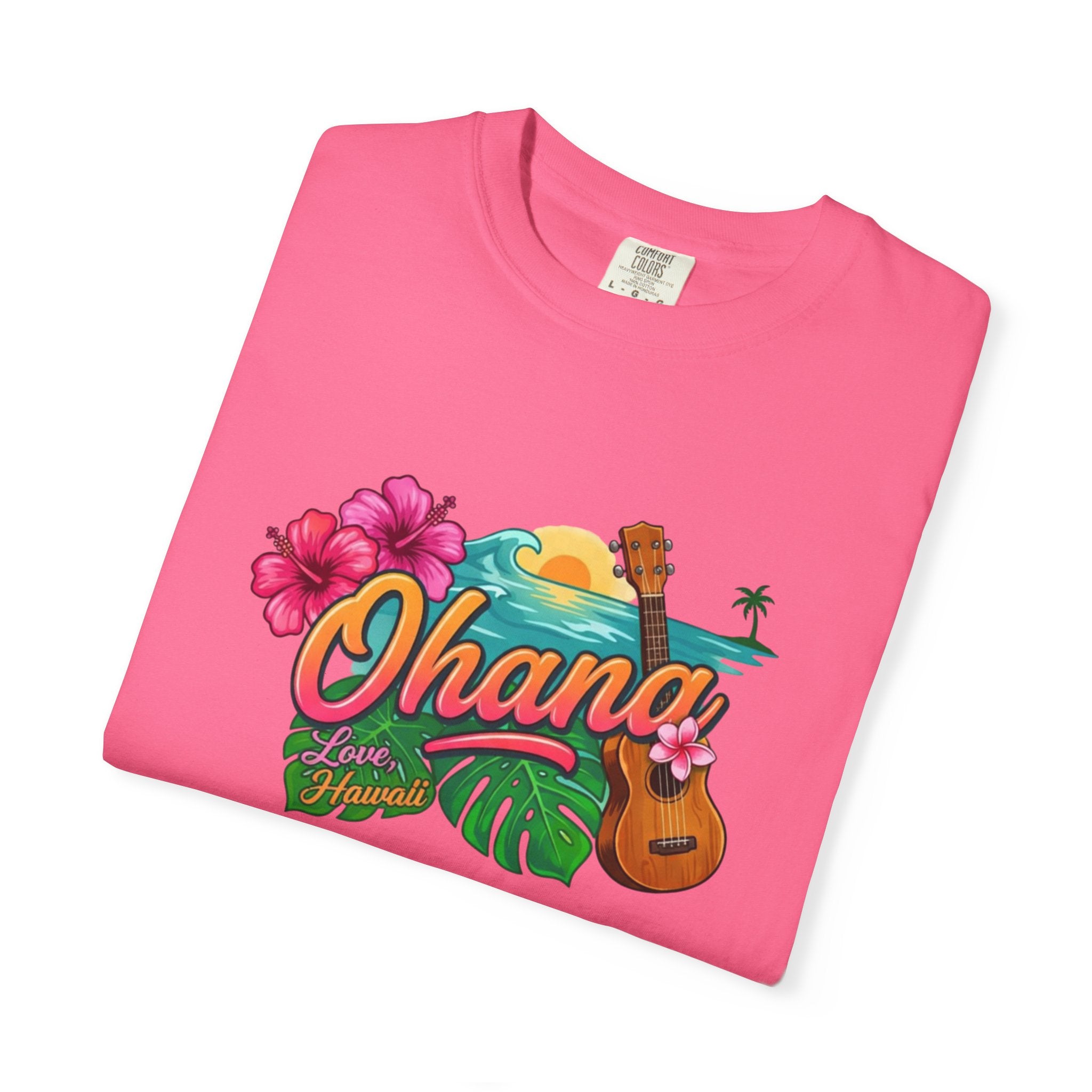 Ohana Tropical Sunset Tee-Love, Hawaii Collection