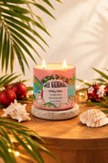 Mele Kalikimaka Holiday Candle – Island Pine Scent, Hawaiian Christmas Decor, Tropical Gift Candle