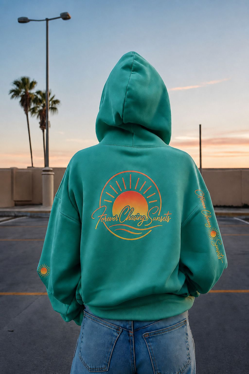 Forever Chasing Sunsets – Coastal Glow Hoodie-Love, Hawaii Collection
