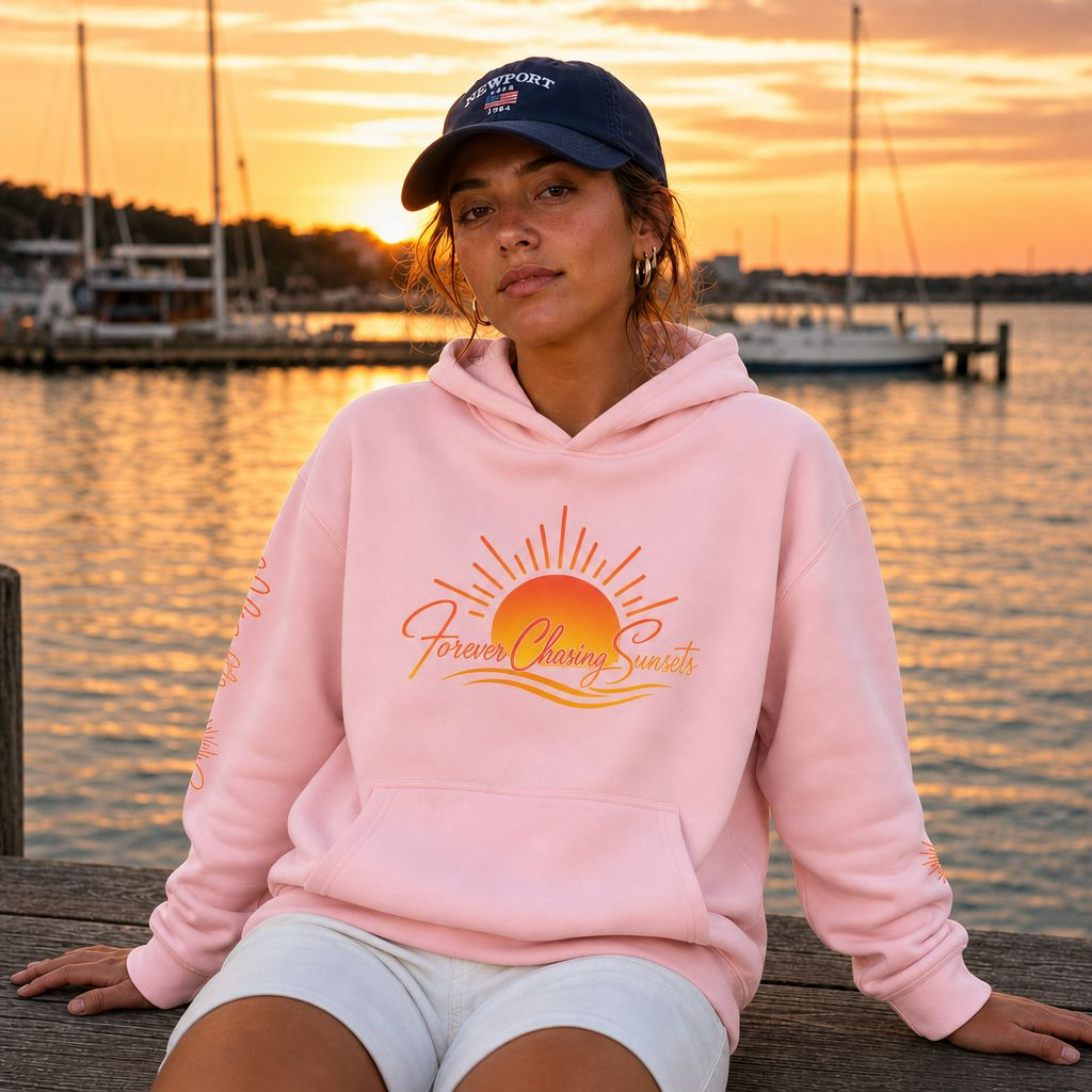 Forever Chasing Sunsets – Coastal Glow Hoodie-Love, Hawaii Collection