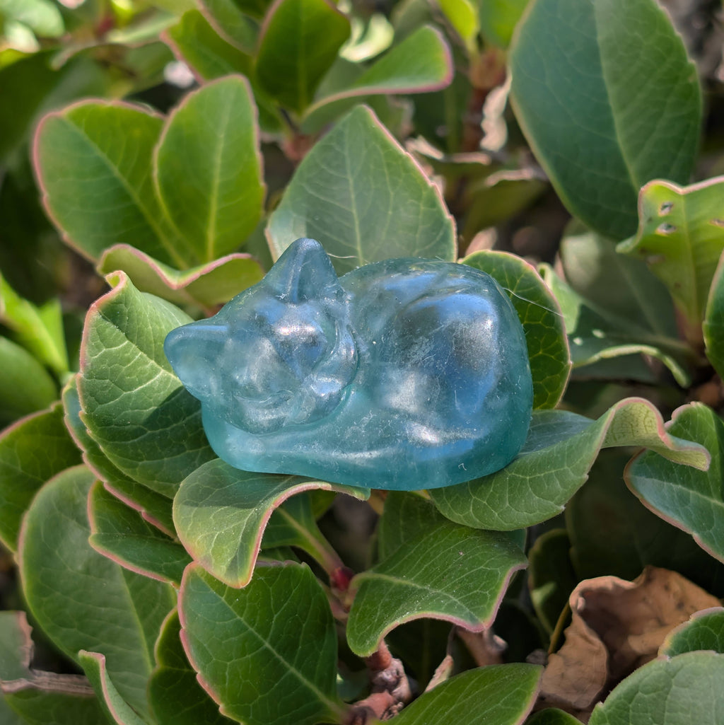 Makai Green Fluorite Sleeping Cats
