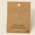Silver Monstera Cutout Necklace