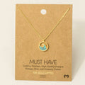 Coastal Wave Enamel Necklace – Turquoise Glow