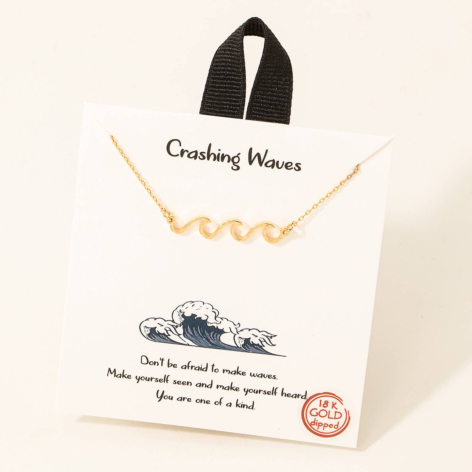 Crashing Waves Pendant Necklace: Silver